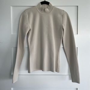 Aritzia Babaton Sculpt Knit Astrid Mock Neck Top